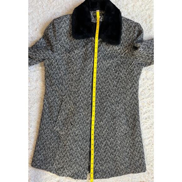 Vintage Komitor Made in USA Womens Small Wool Blend Full Zip Long Collared Coat - Picture 9 of 9